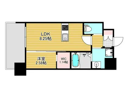 リファレンス竹下駅前(1LDK/5階)の間取り写真