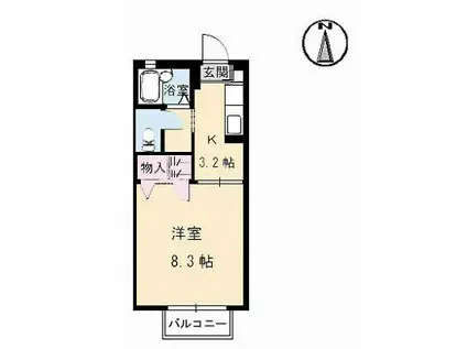 シャーメゾンアメニティ(1K/1階)の間取り写真