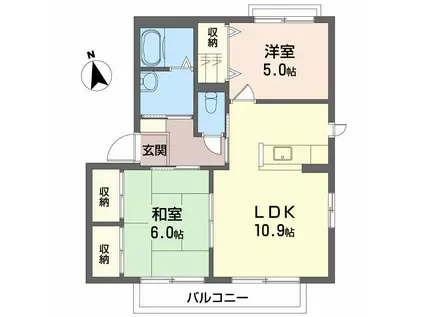 アン・シャーリー II(2LDK/2階)の間取り写真