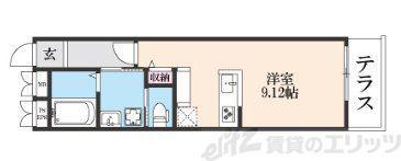 RUHE柴島(1K/2階)の間取り写真