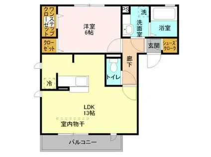 インペリアルレイクⅠ(1LDK/2階)の間取り写真