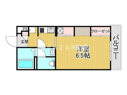 リブリ・エイチワイエス(1K/3階)の間取り写真