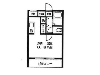 ステージファースト池袋(1K/4階)の間取り写真