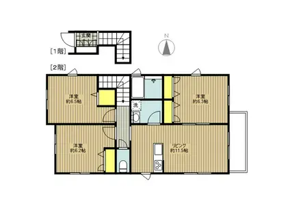 シャーメゾン フィオーレ(3LDK/2階)の間取り写真