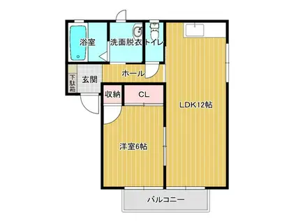 フォーレス向日葵A(1LDK/2階)の間取り写真