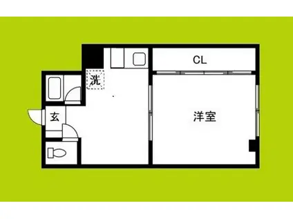 コンラッド深江橋(1DK/2階)の間取り写真