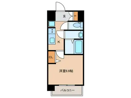 SPLENDIDE大山(1K/13階)の間取り写真