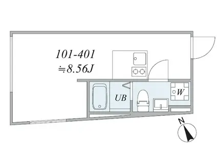 TRIAS329(ワンルーム/3階)の間取り写真