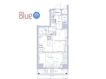 GENOVIA川崎III(1LDK/8階)の間取り写真