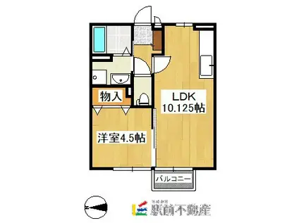 ボナール メゾン(1LDK/2階)の間取り写真