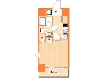 SHOKEN RESIDENCE横浜桜木町(1K/7階)の間取り写真