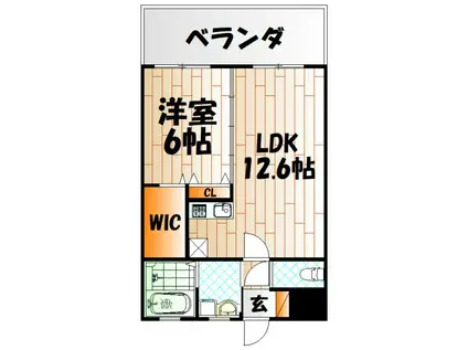 フェルト515(1LDK/4階)の間取り写真
