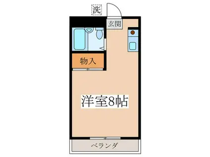 さくらコーポラス(ワンルーム/2階)の間取り写真