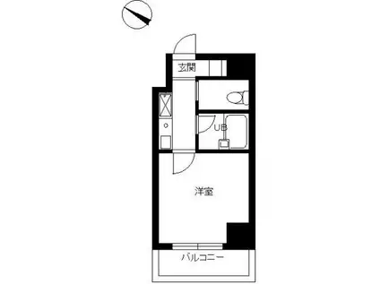 スカイコート日本橋人形町第2(1K/5階)の間取り写真