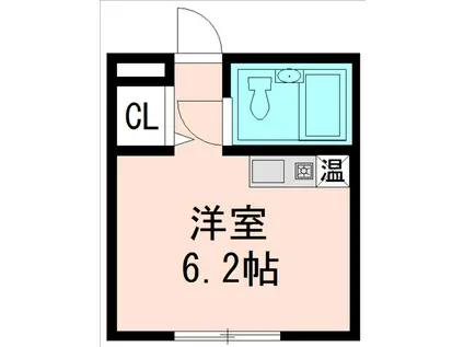 ホシオウビル(ワンルーム/3階)の間取り写真