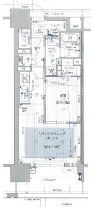 プレサンス グラン 栄 THE TOWER(1LDK/9階)の間取り写真
