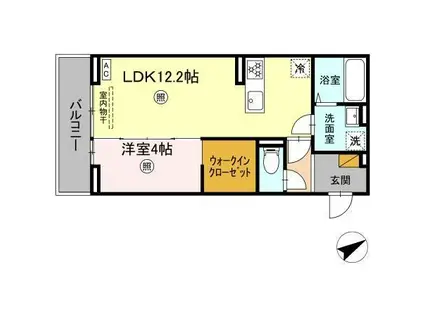 JR鹿島線 鹿島神宮駅 徒歩98分 3階建 築1年(1LDK/3階)の間取り写真