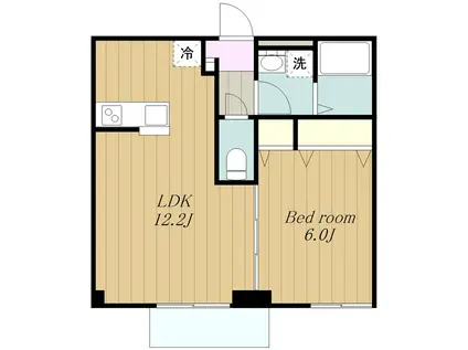 ルミナス クレ(1LDK/3階)の間取り写真