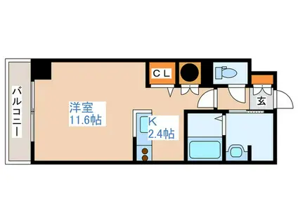 ホーリーフォート南平岸(1K/1階)の間取り写真