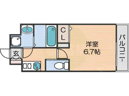 アバンティオグランデ(1K/7階)の間取り写真