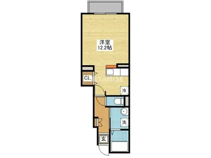 グラシアス(ワンルーム/1階)の間取り写真