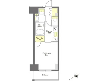 プライムメゾン浅草橋(1K/5階)の間取り写真