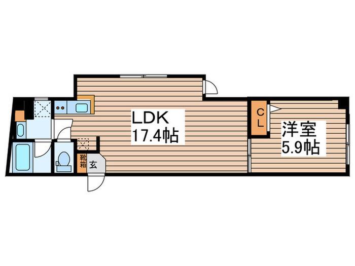 KAレジデンス上石神井(1LDK/1階)の間取り写真