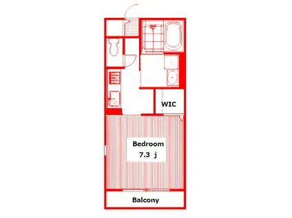 メゾン・ライトA(1K/1階)の間取り写真