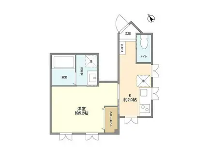 MAISON BLANCHE(1K/2階)の間取り写真