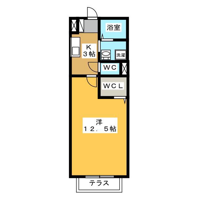 コンフォートアベニュー(1K/2階)の間取り写真