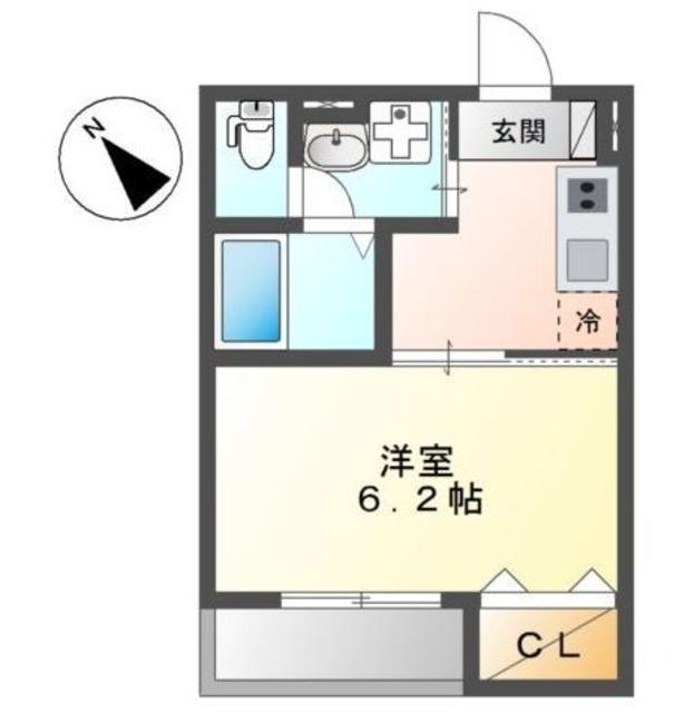 A.C.GRANDAGE(1K/1階)の間取り写真