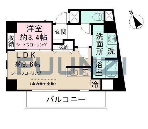 LEO六拾壱番館(1LDK/7階)の間取り写真