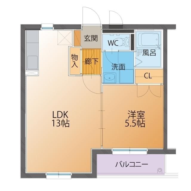 アクアリオ(1LDK/3階)の間取り写真