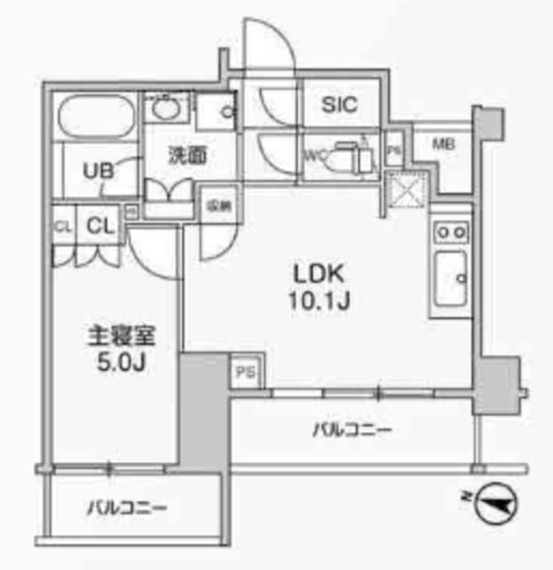 アリビス綾瀬(1LDK/3階)の間取り写真