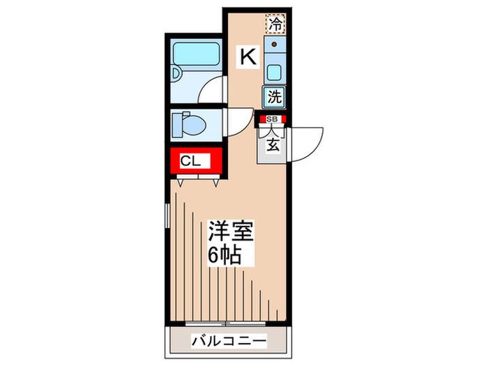 ガーデンヒルズ大塚(1K/2階)の間取り写真