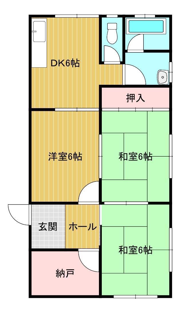 和光マンション(3SDK/2階)の間取り写真