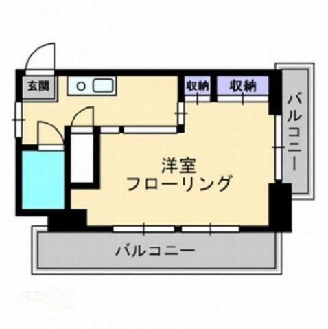 ホワイトマンション(1K/2階)の間取り写真