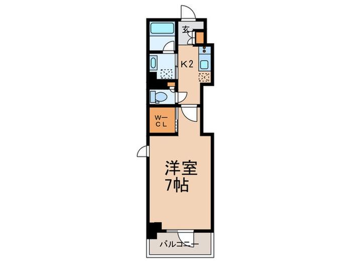 ラテライト目白(1K/6階)の間取り写真