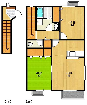 SEIWA RESIDENCEII(2LDK/2階)の間取り写真