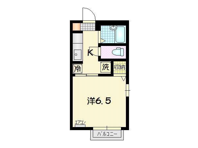 ラディアンス(1K/1階)の間取り写真