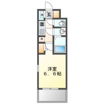 S-RESIDENCE上前津駅前(1K/6階)の間取り写真