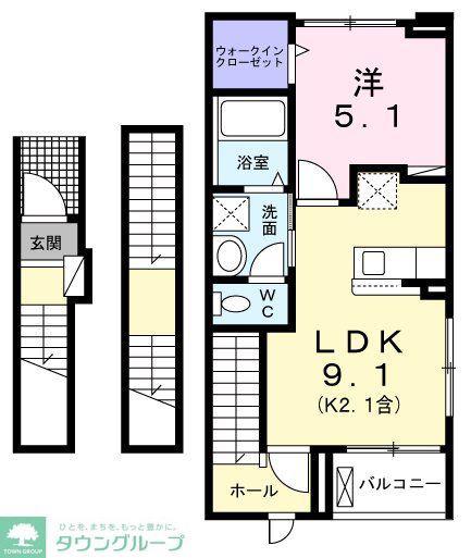 アイビードットオザク(1LDK/3階)の間取り写真