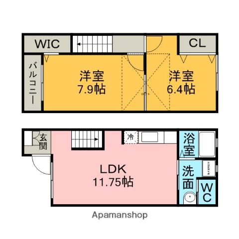 T-GONZA(2LDK/1階)の間取り写真