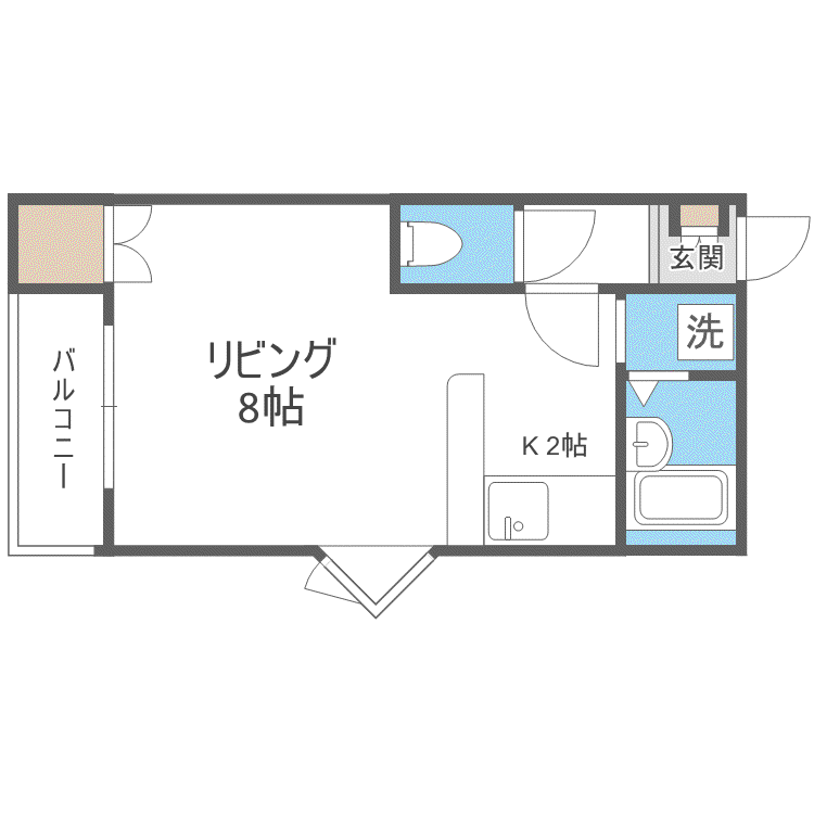 グランヴィレッジ元町(1K/1階)の間取り写真