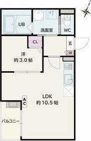 JACK KAMISHIGEHARAI(1LDK/2階)の間取り写真