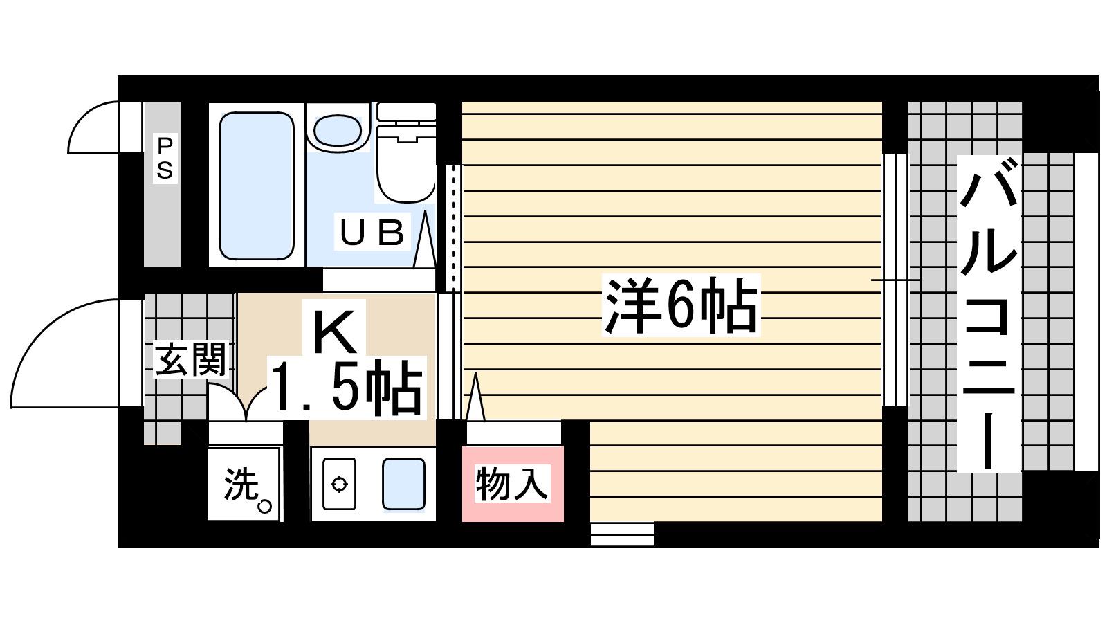 メゾンジュリアナモンド(1K/2階)の間取り写真