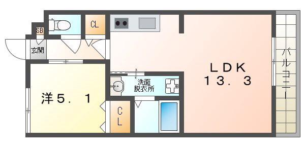 アムール清瀧(1LDK/1階)の間取り写真