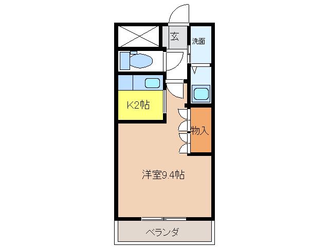 BLUE BOSS(1K/1階)の間取り写真