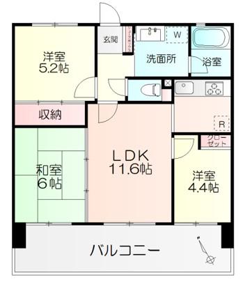 ライオンズステーションプラザ町田(3LDK/8階)の間取り写真
