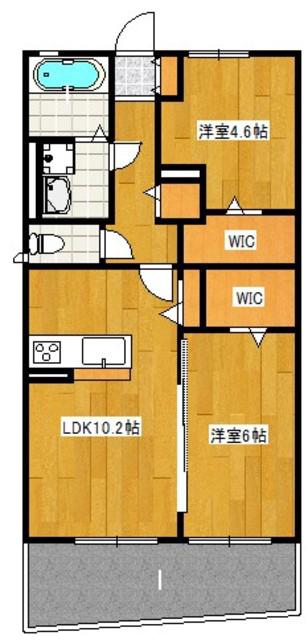 ハイム老司(2LDK/1階)の間取り写真